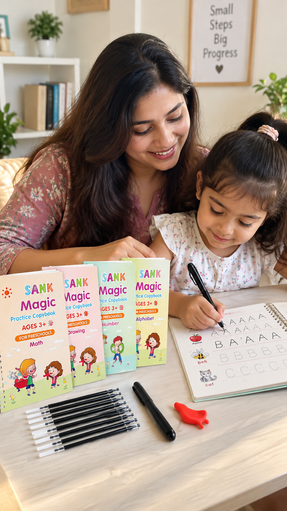 Sank Magic Practice Copybook – 4 Books + 10 Refills