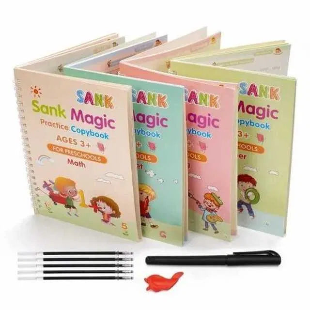 Sank Magic Practice Copybook – 4 Books + 10 Refills